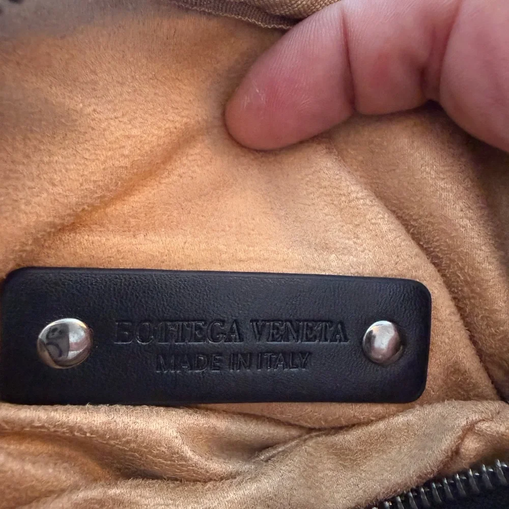 Bottega Veneta Black Leather Men's Bag